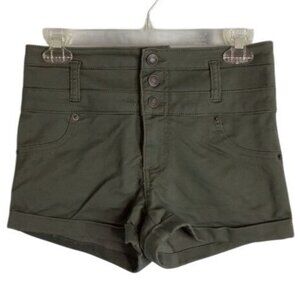 Mossimo Supply Co. Size 6 28 Shorts Womens High Rise Olive Green Cotton Blend